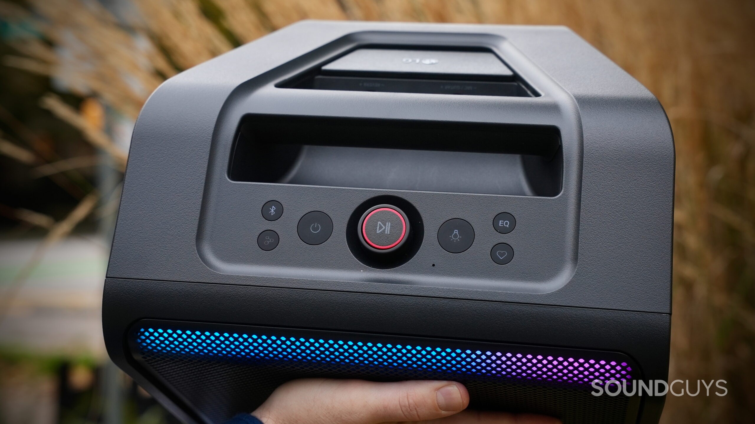 Photo showing the control panel of the LG xboom Stage 301.