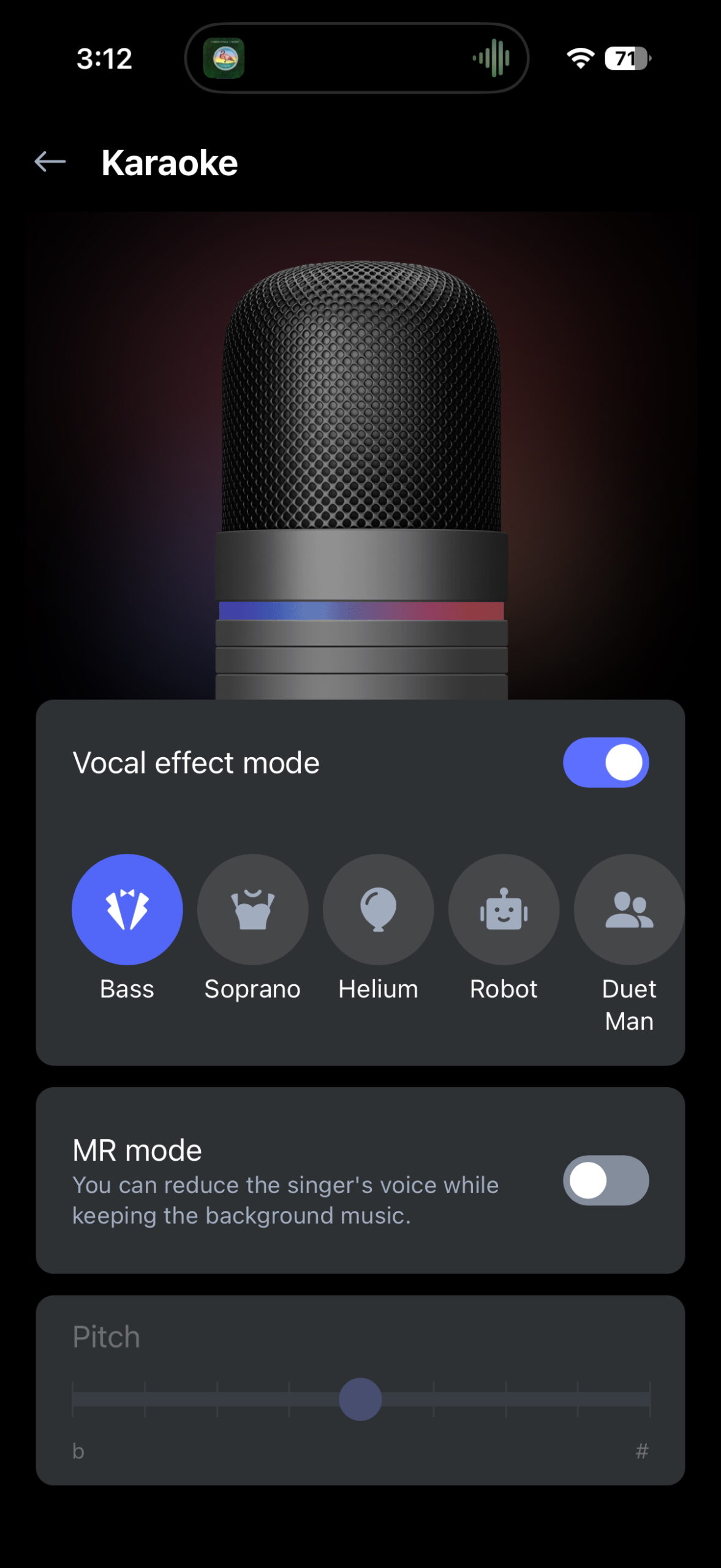 Screenshot of the LG ThinQ app while connected to the xboom Stage 301