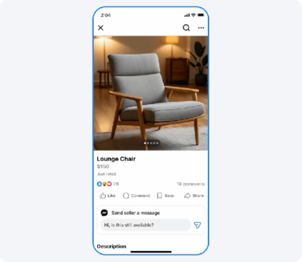 Facebook Marketplace gets new collaborative and social features, Meta AI integrations